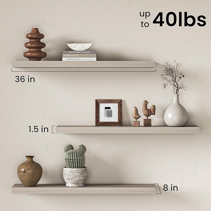 Fun Memories 36Inch Floating Shelves
