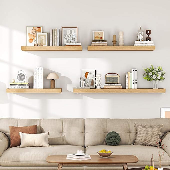 Dreamland 55" Floating Shelves for Wall, Wall-Mounted Shelves for Bedroom