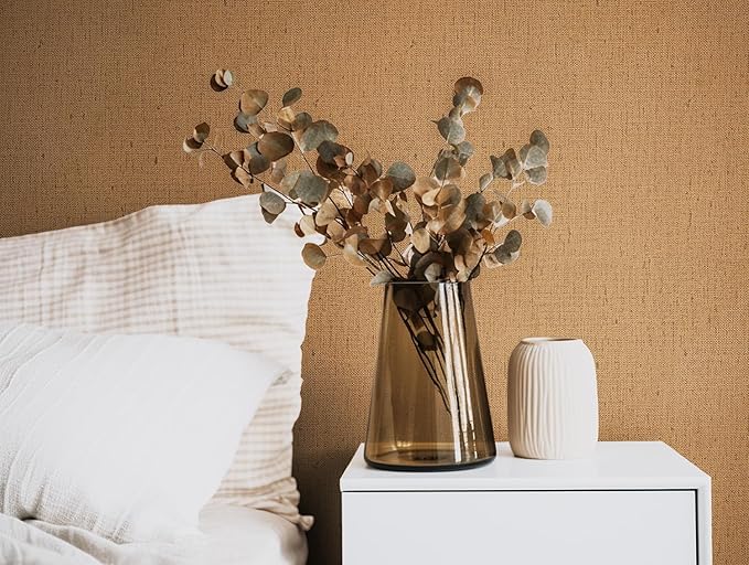Brown Grasscloth Peel and Stick Wallpaper Textured Contact Paper Removable