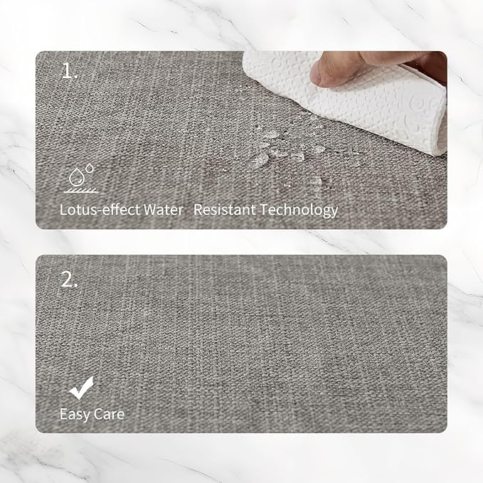 BALCONY & FALCON Placemats Set of 4 Faux Linen Cloth Place Mats Washable