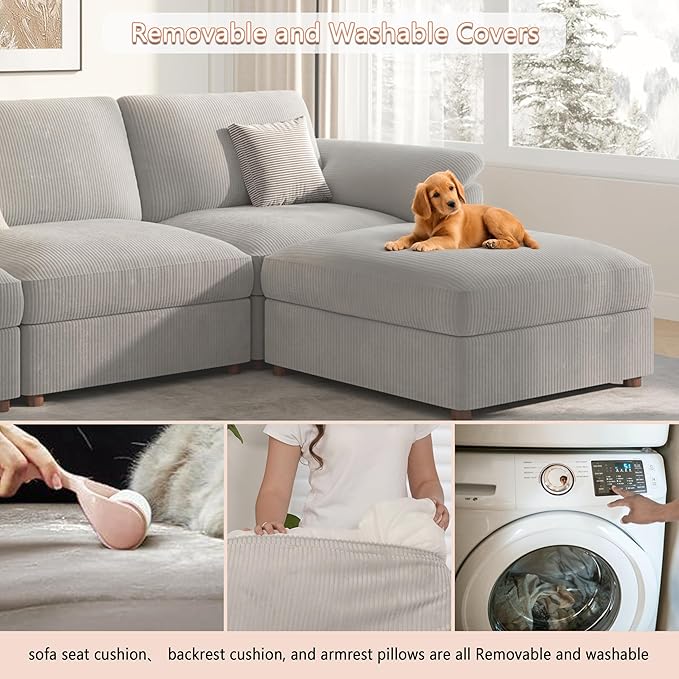 EASE MOOSE Oversized Modular Sectional Sofa, Extra Large U Shape Sectional