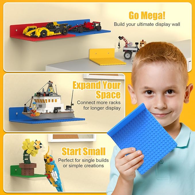 8-Pack Small Floating Shelves for Wall Compatible