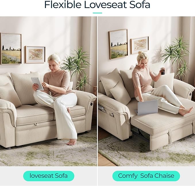 LINSY HOME Sectional Loveseat Sofa