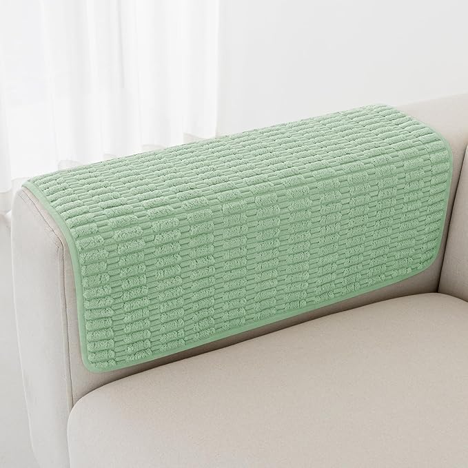 Foxdecor Couch Arm Covers Sofa Armrest Covers, Arm Chair Covers Set of 2