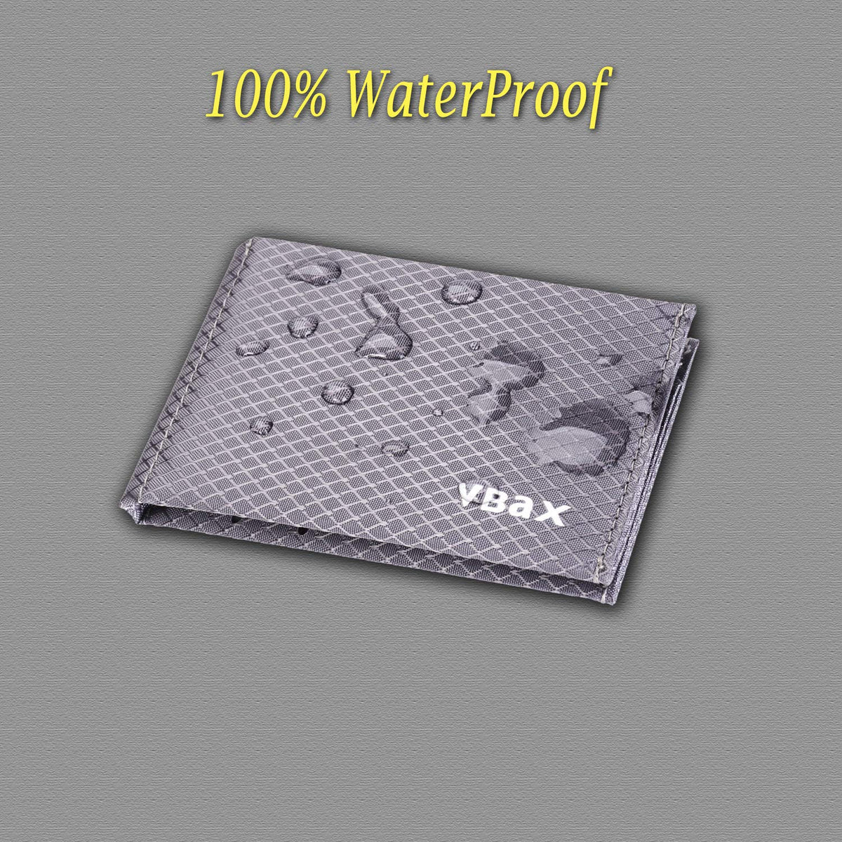 VBAX Microfiber Waterproof RFID Slim Bifold Wallet for Men - Minimalist Front Pocket Card Holder Holds up to 10 Cards and Cash, Grey