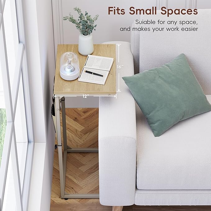 Vagusicc C-Shaped End Table