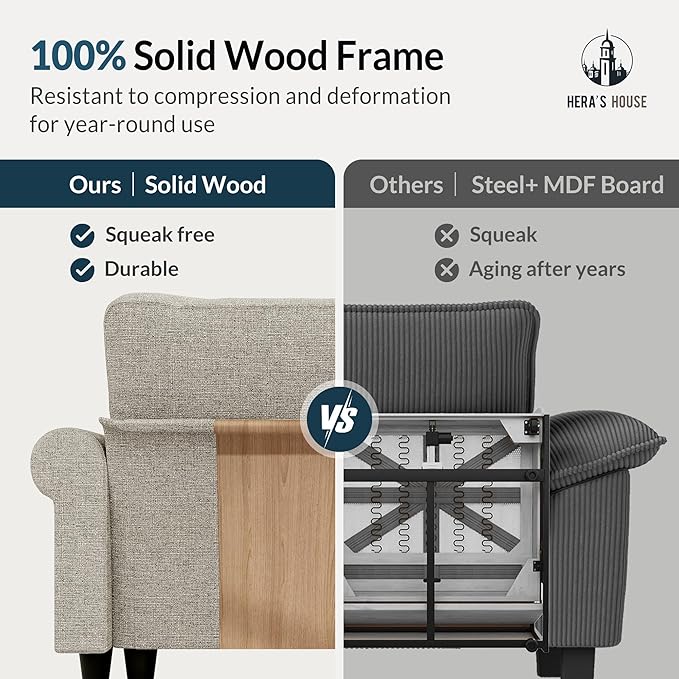 HERA'S HOUSE 2 Pieces Modular Sectional Sofa Sets, Oversized Couch Set