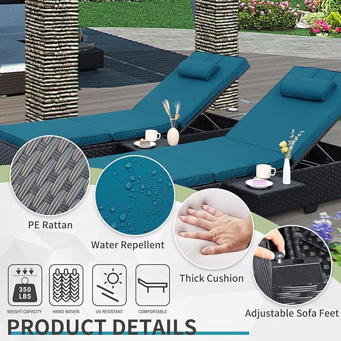 WAROOM Outdoor Chaise Lounge Chairs