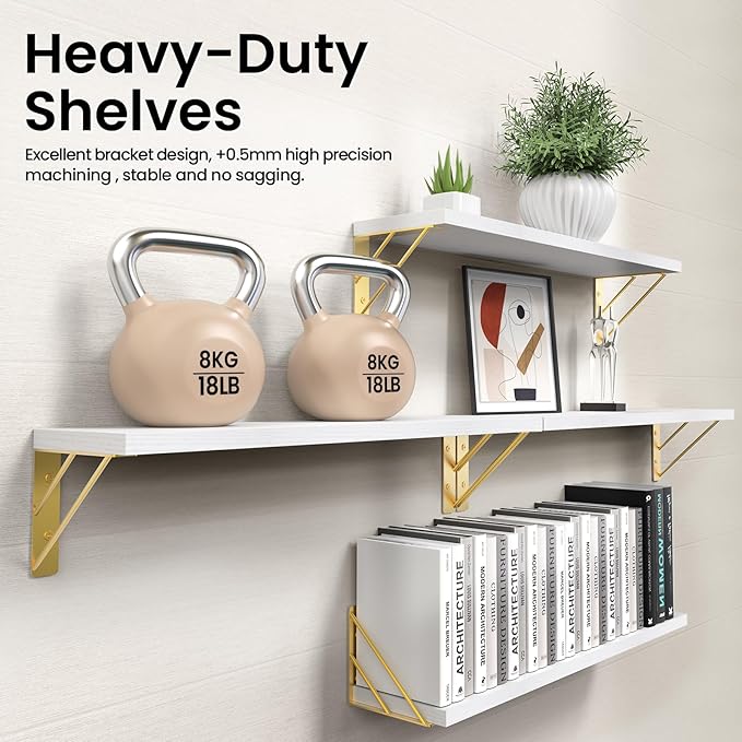 BAYKA Wall Shelves for Bedroom Decor, Floating Wall Shelf for Living Room