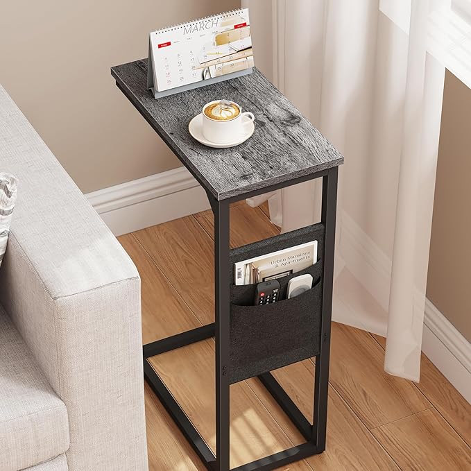 TUTOTAK C Shaped End Table, Side Table
