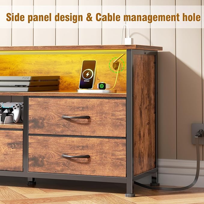 Furologee 63 Inch Entertainment Center, TV Stand
