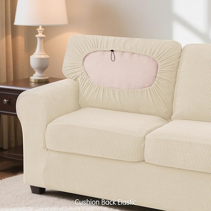SUBRTEX 5 Pieces Stretch Sofa Slipcover Sets Couch Cover Sets Backrest Cushion