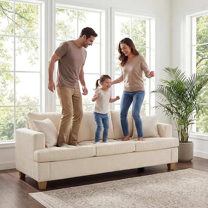 Apicizon Loveseat & 3 Seater Sofa Sets, 2 Piece Deep Seat Sleeper Sofa