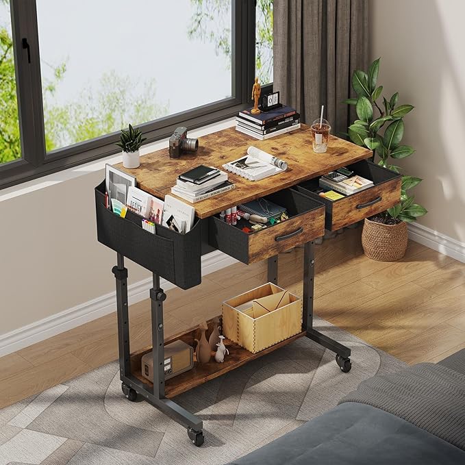 Small Portable Standing Rolling Desk