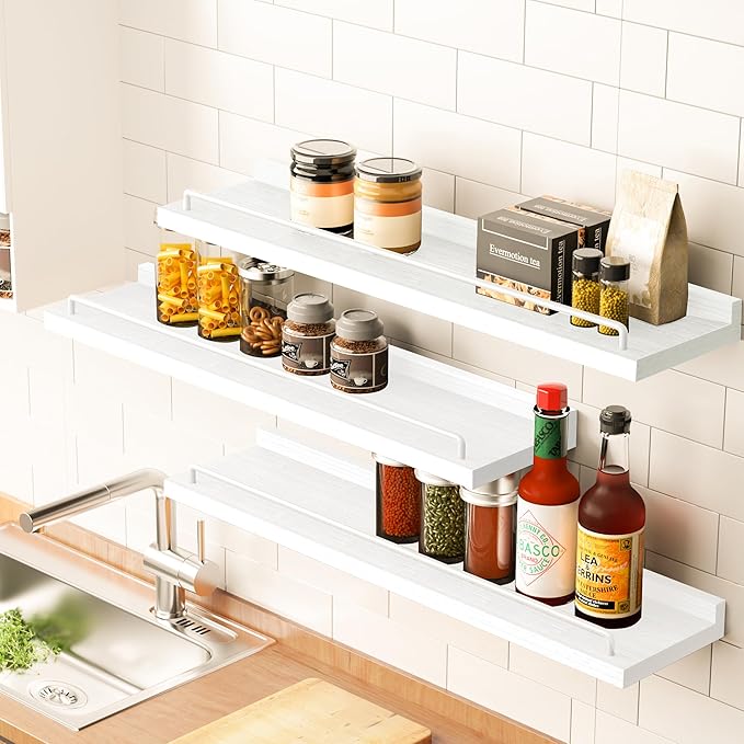 RYOFOBETTO 22 inches Long Floating Shelves, Bathroom Decor Shelves Over Toilet