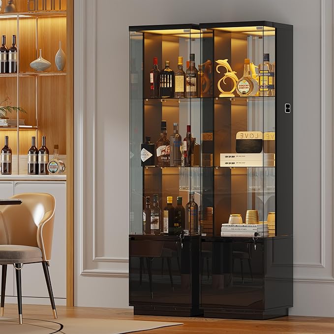 HNEBC Corner Glass Display Cabinet