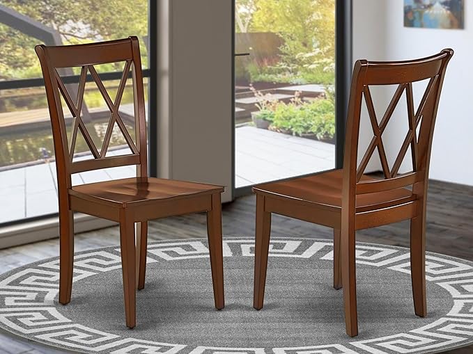 East West Furniture CLC-MAH-W Clarksville Dining Chairs