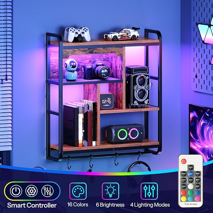 HOOBRO Gaming Floating Shelves