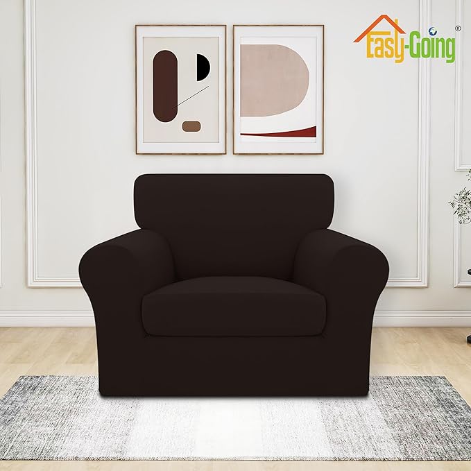 Easy-Going 3 Pieces Stretch Chair Cover Washable Chair Slipcover Set