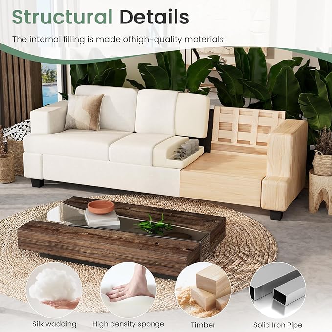 YOUDENOVA Sofa, Modern Comfy Couches