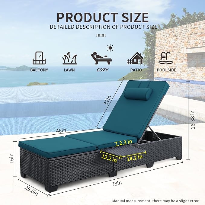 WAROOM Outdoor Chaise Lounge Chairs