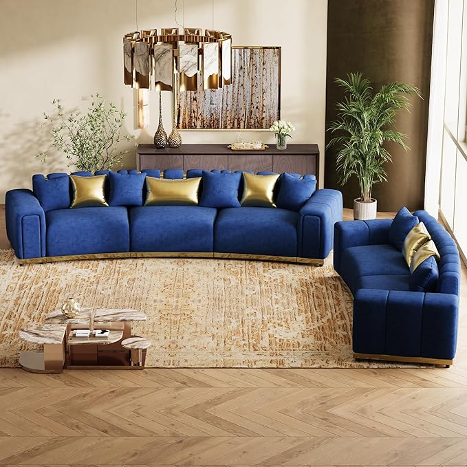 104" Oversized Velvet Chesterfield Couch