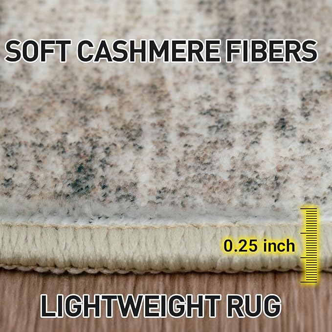 10x14 Area Rugs Washable Rug: Modern Abstract Living Room Rug Soft Anti-Skid