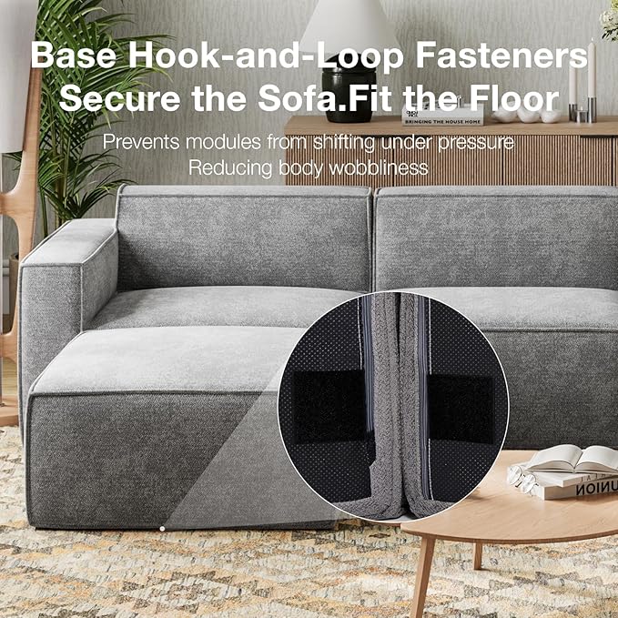 Novilla 84.3" Modular Sectional Sofa, No Assembly Cloud Sectional Couch