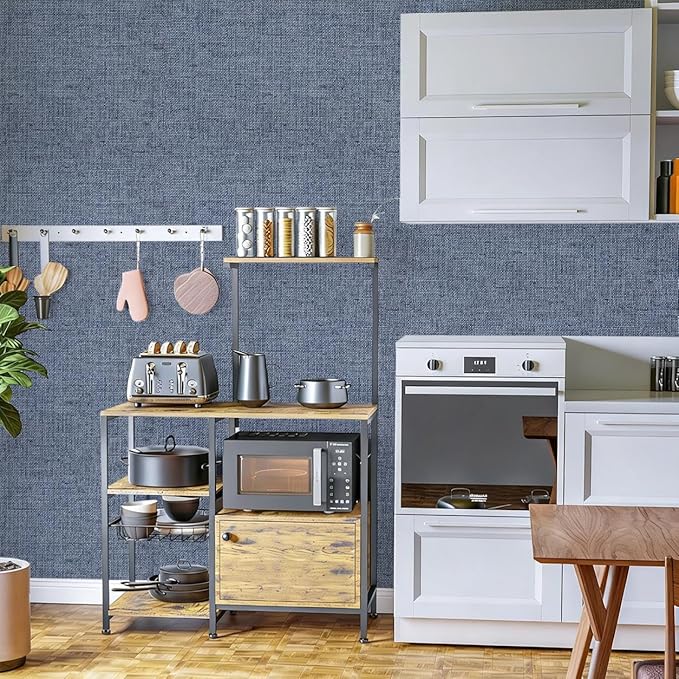 Grasscloth Peel and Stick Wallpaper Denim Blue Contact Paper 15.7inch x