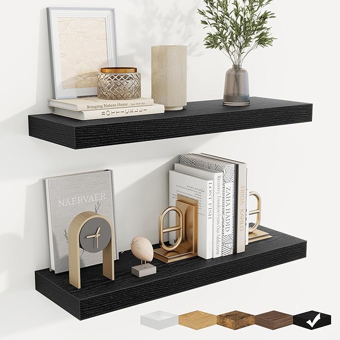 fuqing Floating Shelves for Wall, Wall Mounted Wood Floating Shelf