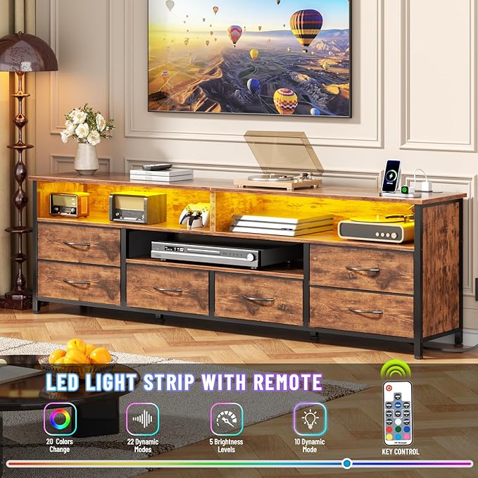 Furologee 63 Inch Entertainment Center, TV Stand