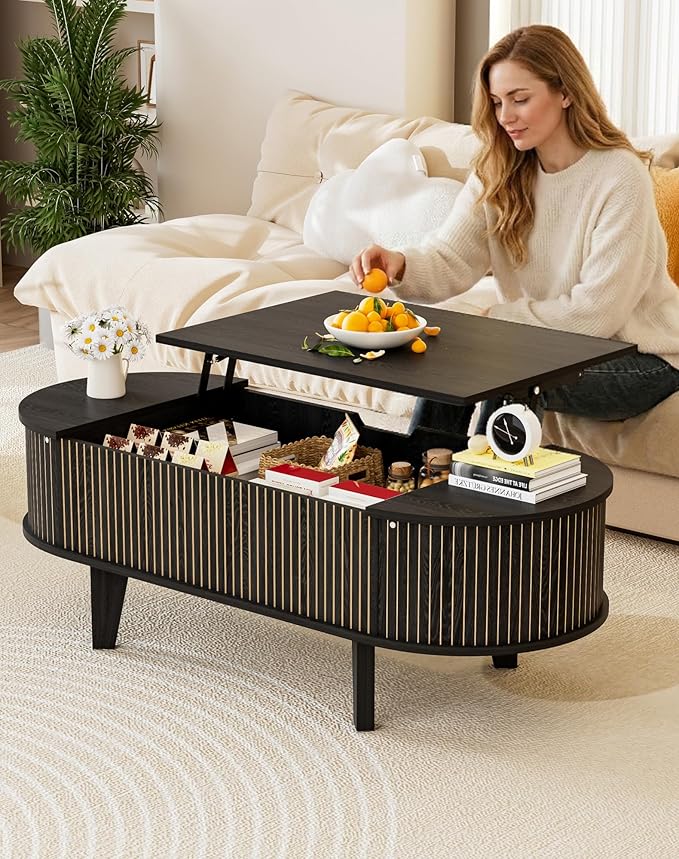 Oval Lift Top Coffee Table