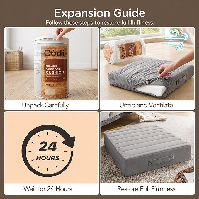 Codi Thick Replacement Couch Cushions, Upholstery Foam