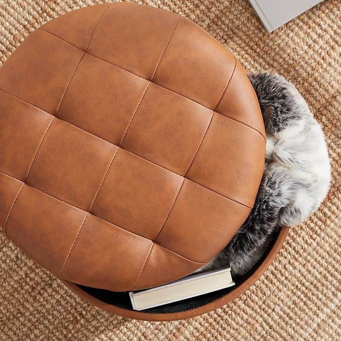 Ornavo Home Round Storage Ottoman