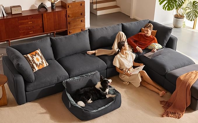 LINSY HOME Oversized Modular Sectional Sofa, Cloud Couch
