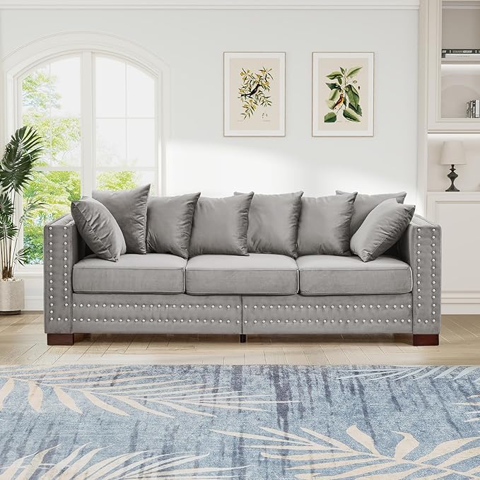 84.5"W Mid Century Modern Couch