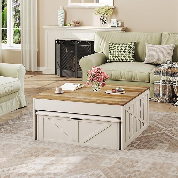 HUAHUU Coffee Table, 31.5 Lift Top Coffee Tables