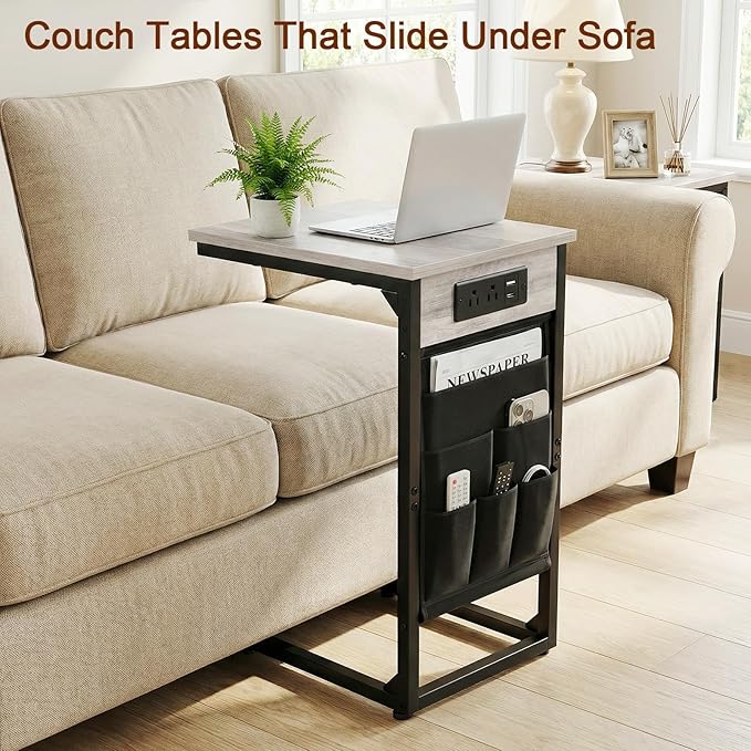 AMHANCIBLE C Shaped End Table