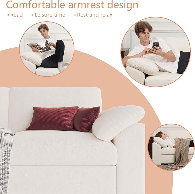 EASE MOOSE Sectional Modular Sofa, Luxury FSC Certified Chenille Comfty Deep