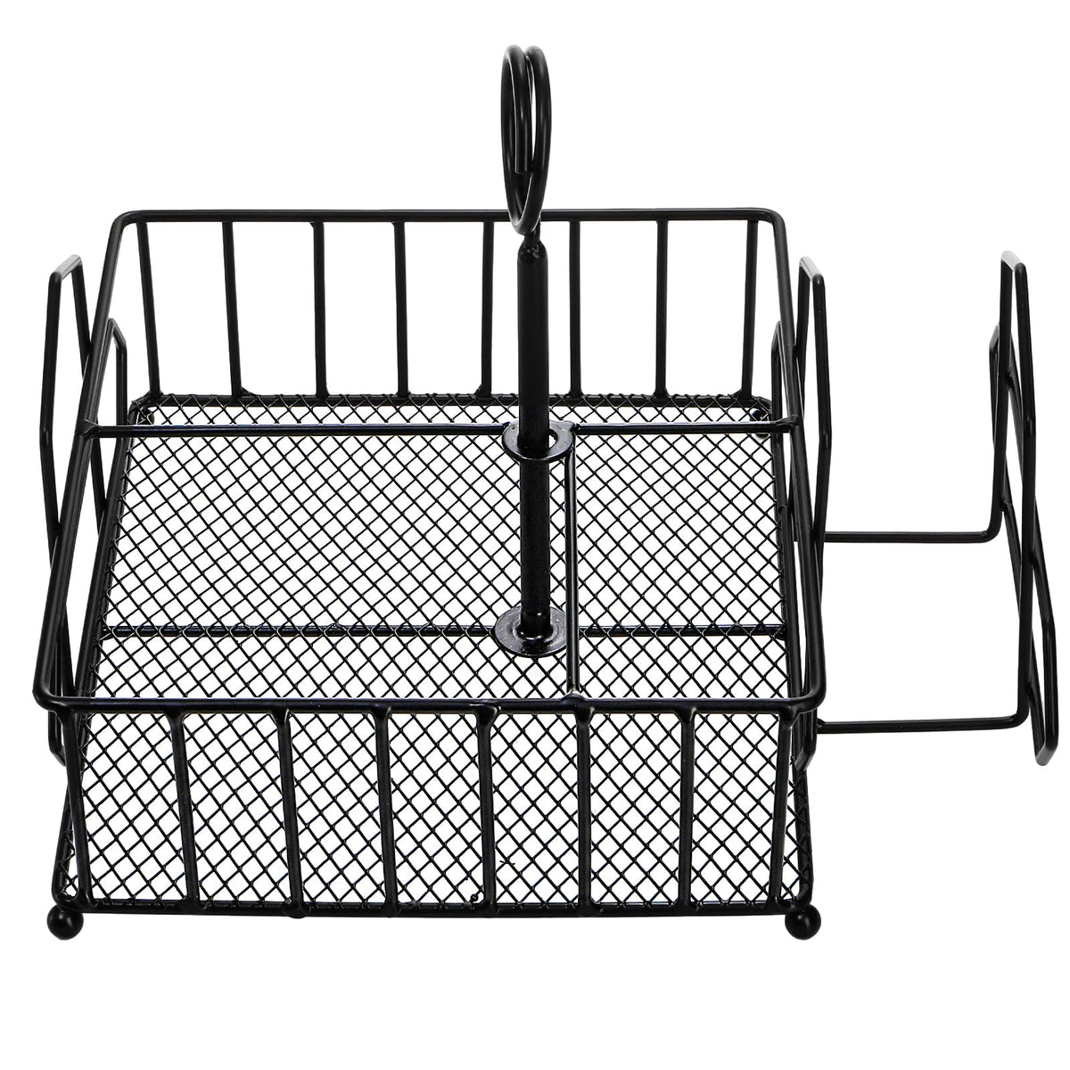 ZOOFOX Metal Napkin Holder with Salt and Pepper Shakers, 2-in-1 Condiment Holder for Table, 4 Compartment Restaurant Wrought Iron Condiment Rack for Party, Camping, Picnic