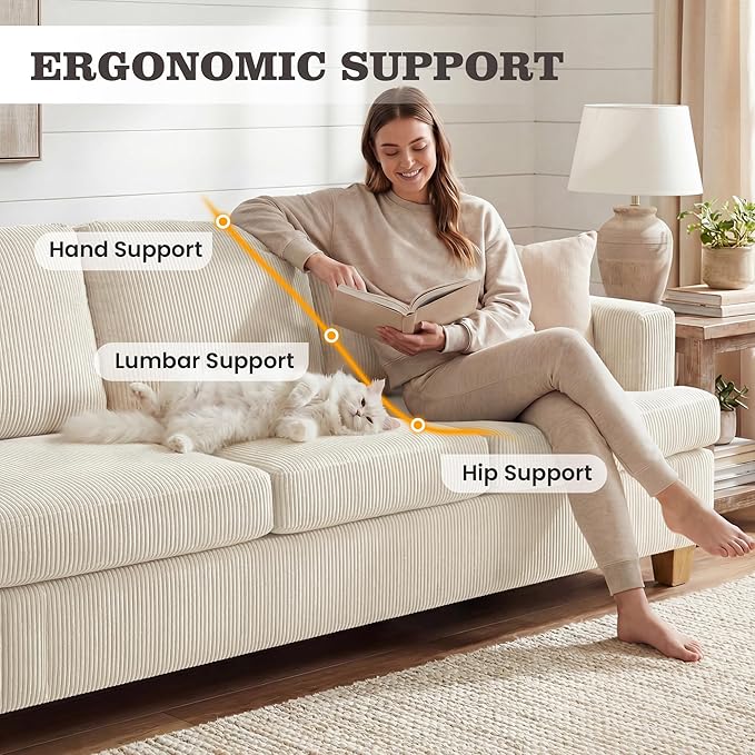 Apicizon 89'' 3-Seat Sofa Couch