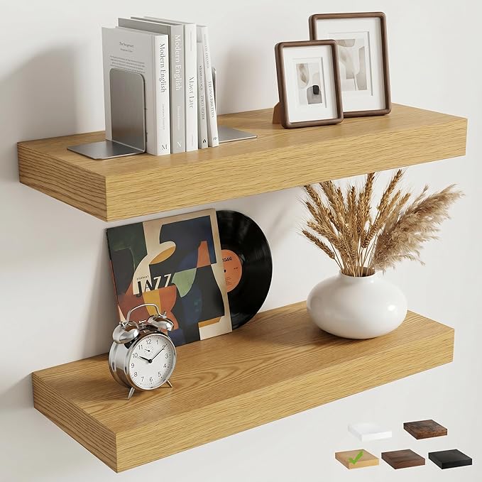 FLYJOE Floating Shelves for Wall, 20 Inch Floating Shelves Set of 2, Kitchen