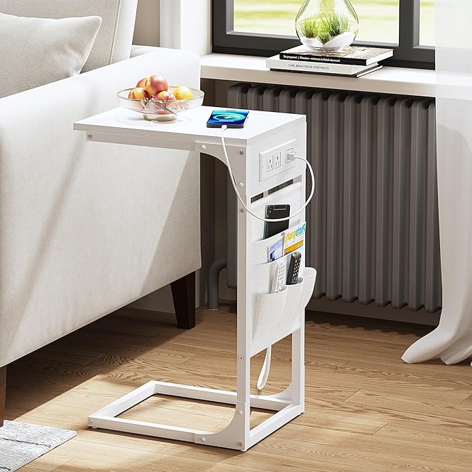 TUTOTAK C Shaped End Table