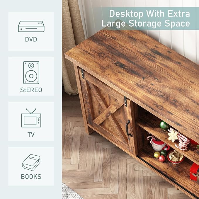 Farmhouse TV Stand for 55-65in TV