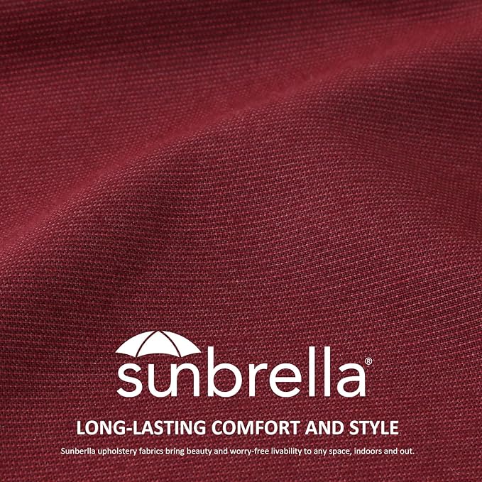 Unimatta Sunbrella Outdoor High Back Chair Cushion Seat Pads, 44 x 21 Inch