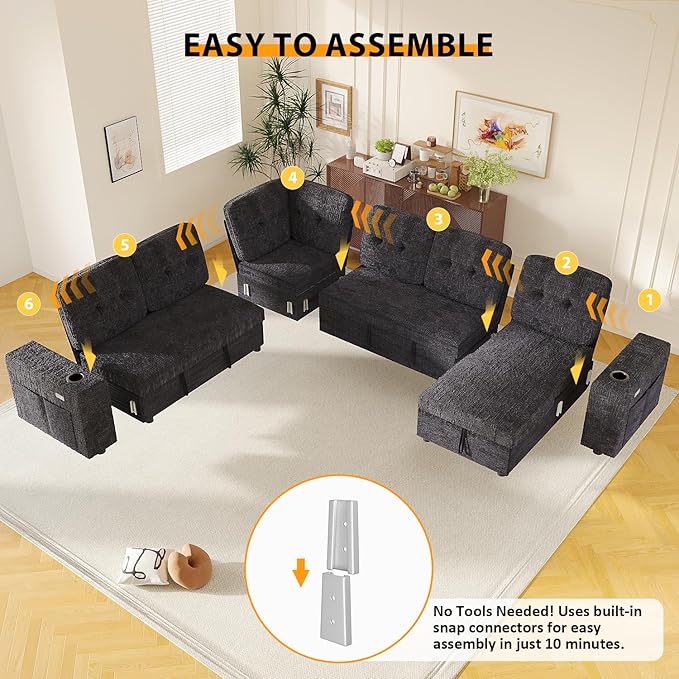 Modular Sectional Sleeper Sofa