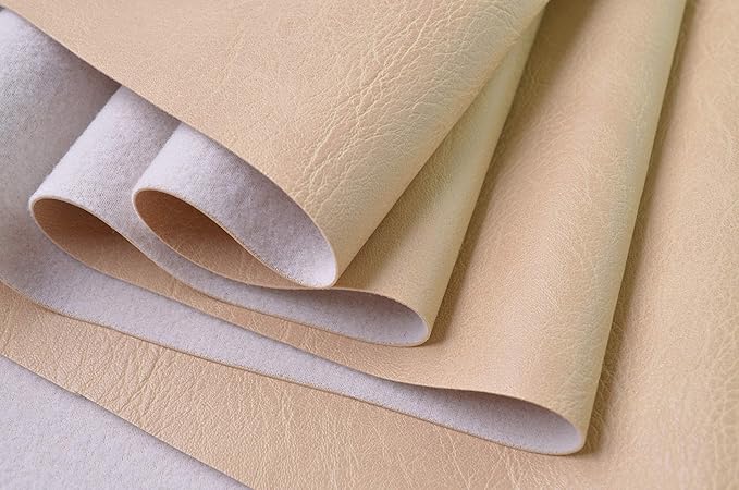 Wento Thick 2 Yard Faux Leather Fabric Soft Skin Grain PU Leather Fabric