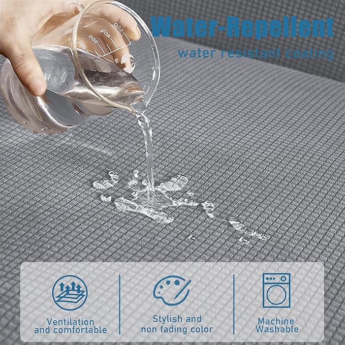Water Repellent Couch Cushion Cover 3 Pieces Sofa Seat Cushion Covers, Stretch