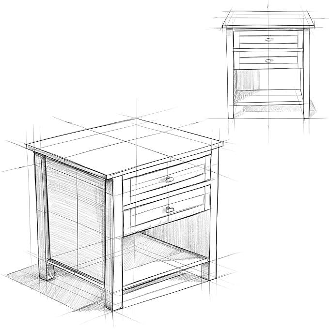 SIMPLIHOME Warm Shaker Bedside Table