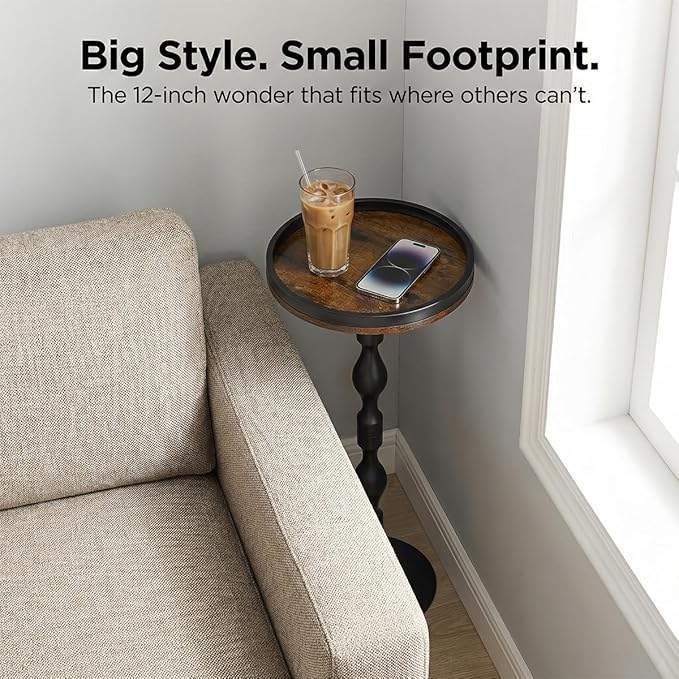 Small Round Side Table, Drink Table